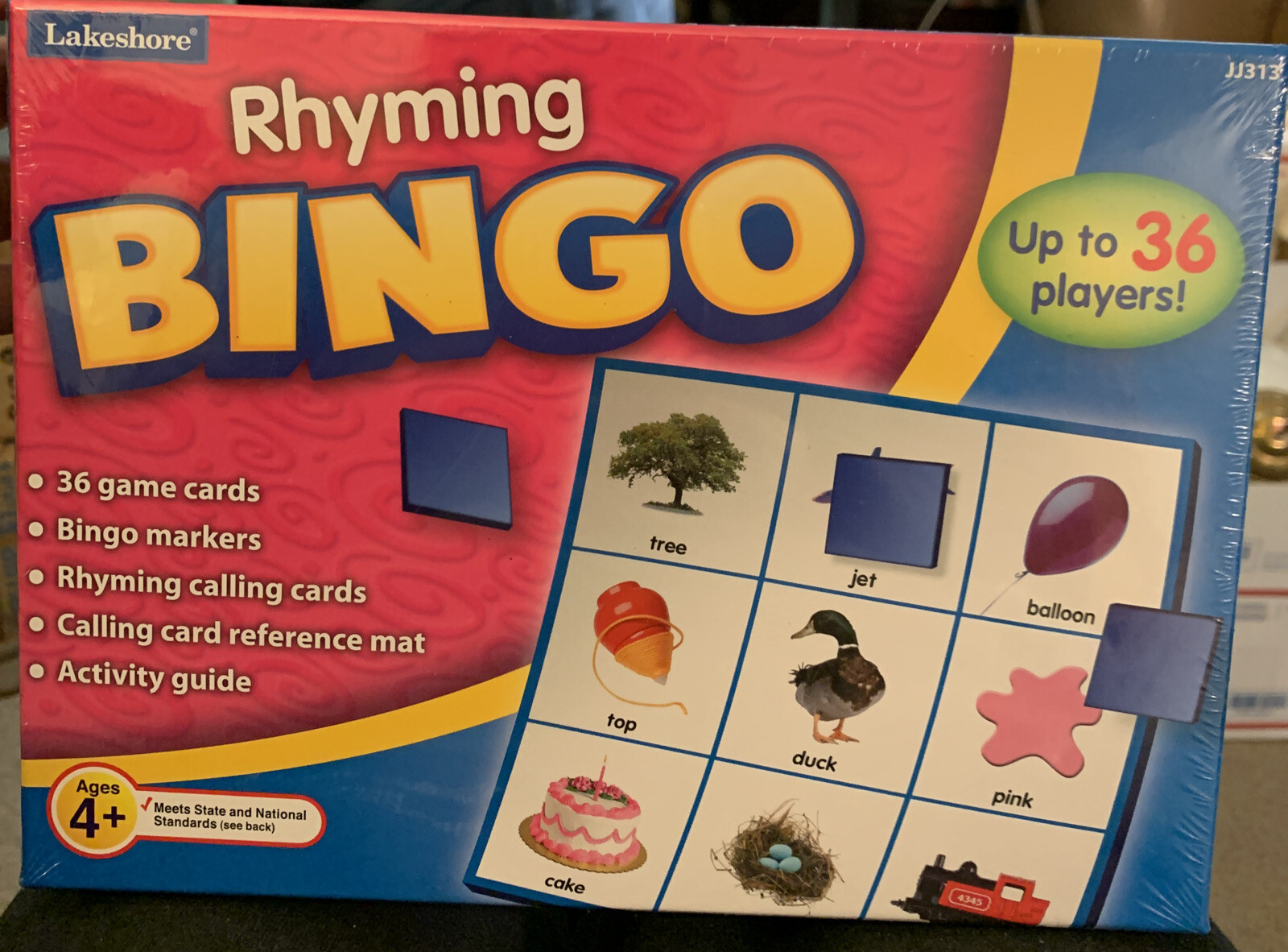 Lakeshore Rhyming Bingo Game, Rhyming Words, Ages 4 and Up, JJ313