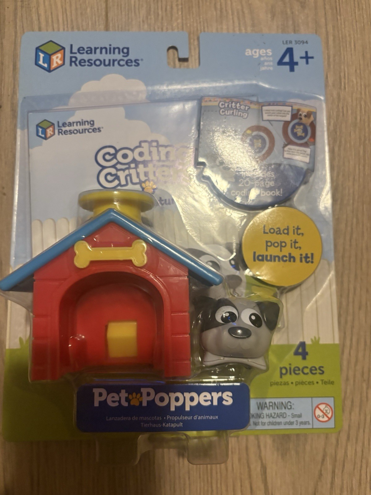Learning Resources Coding Critters Pet Poppers 4-Piece Coding Set LER3094