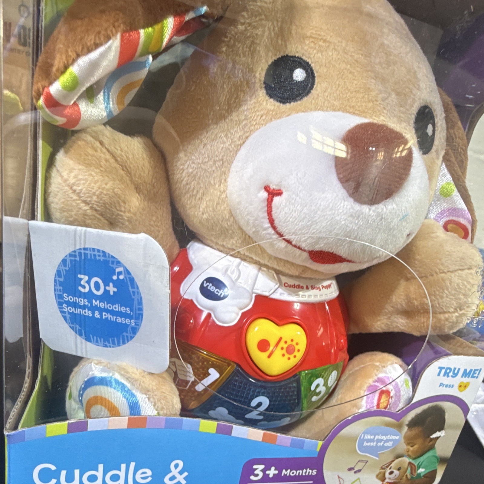 VTech Baby Cuddle & Sing Puppy Interactive Learning Toy 30+ Songs New