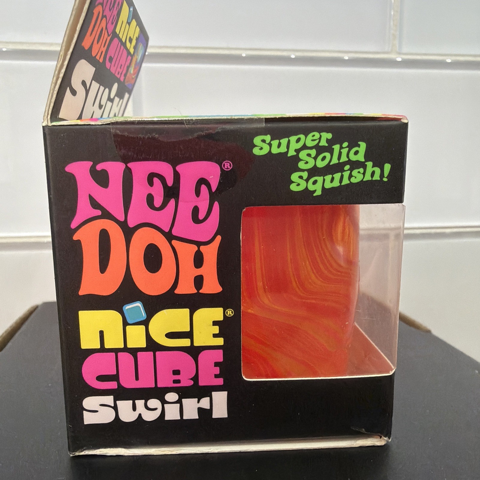 ORANGE/RED/YELLOW Schylling NeeDoh Nice Cube SwirL AUTHENTIC 1 per order