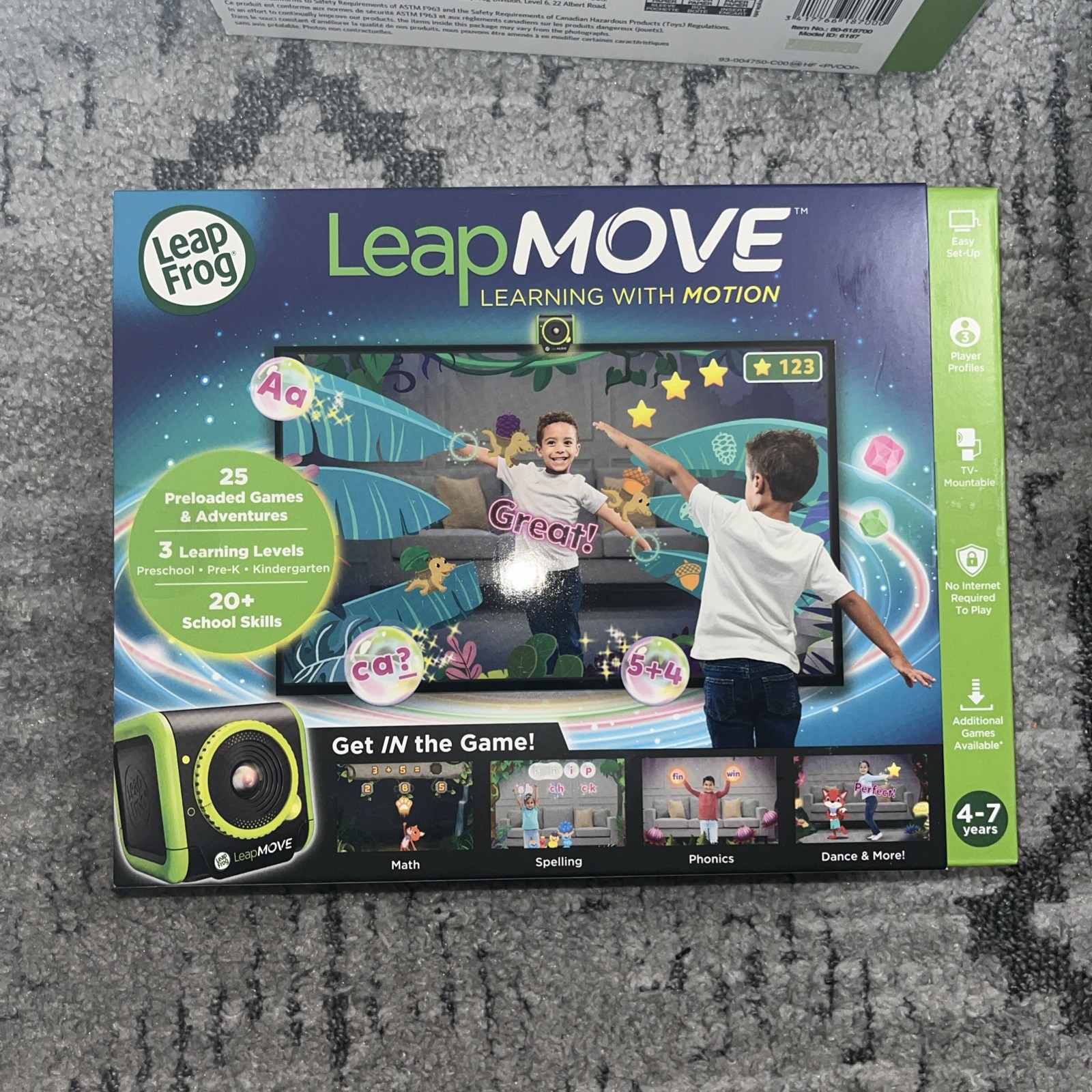 Leap Frog Leap Move Learning With Motion Preloaded Video Game System 25 Games