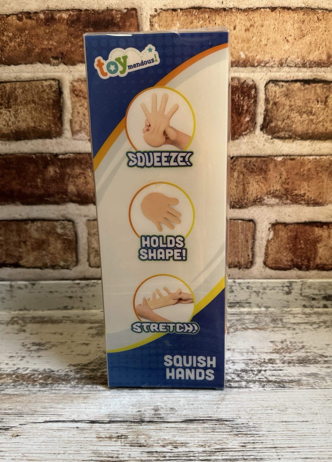 Toymendous Squishy Hands Tactile Squeeze Toy, Holds Shape Stretch, NIB Fun Flex