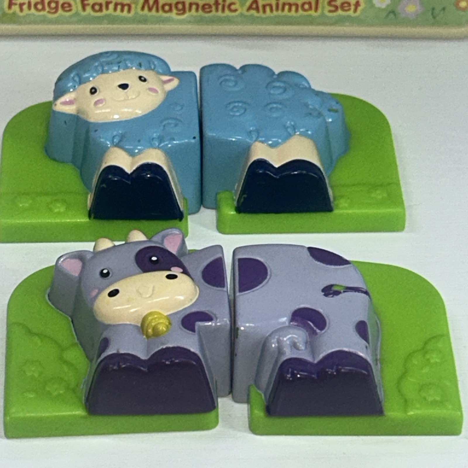 LeapFrog Fridge Farm Magnetic Matching Animal Barn Set Sheep Horse Cow-tested