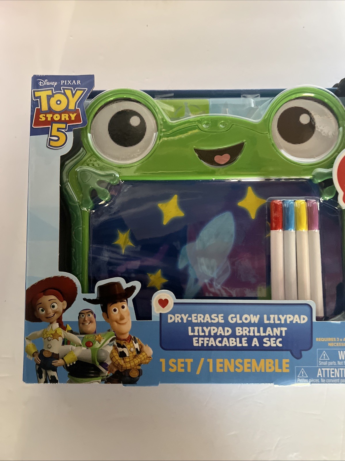 Toy Story 5 Lilypad/Pixar Dry Erase Glow in the Dark Drawing Board, In hand