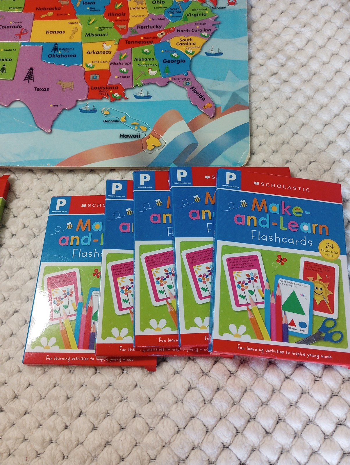 United States Of America Puzzles & P/K Flashcards (22 & 42 Pc Puzzles)
