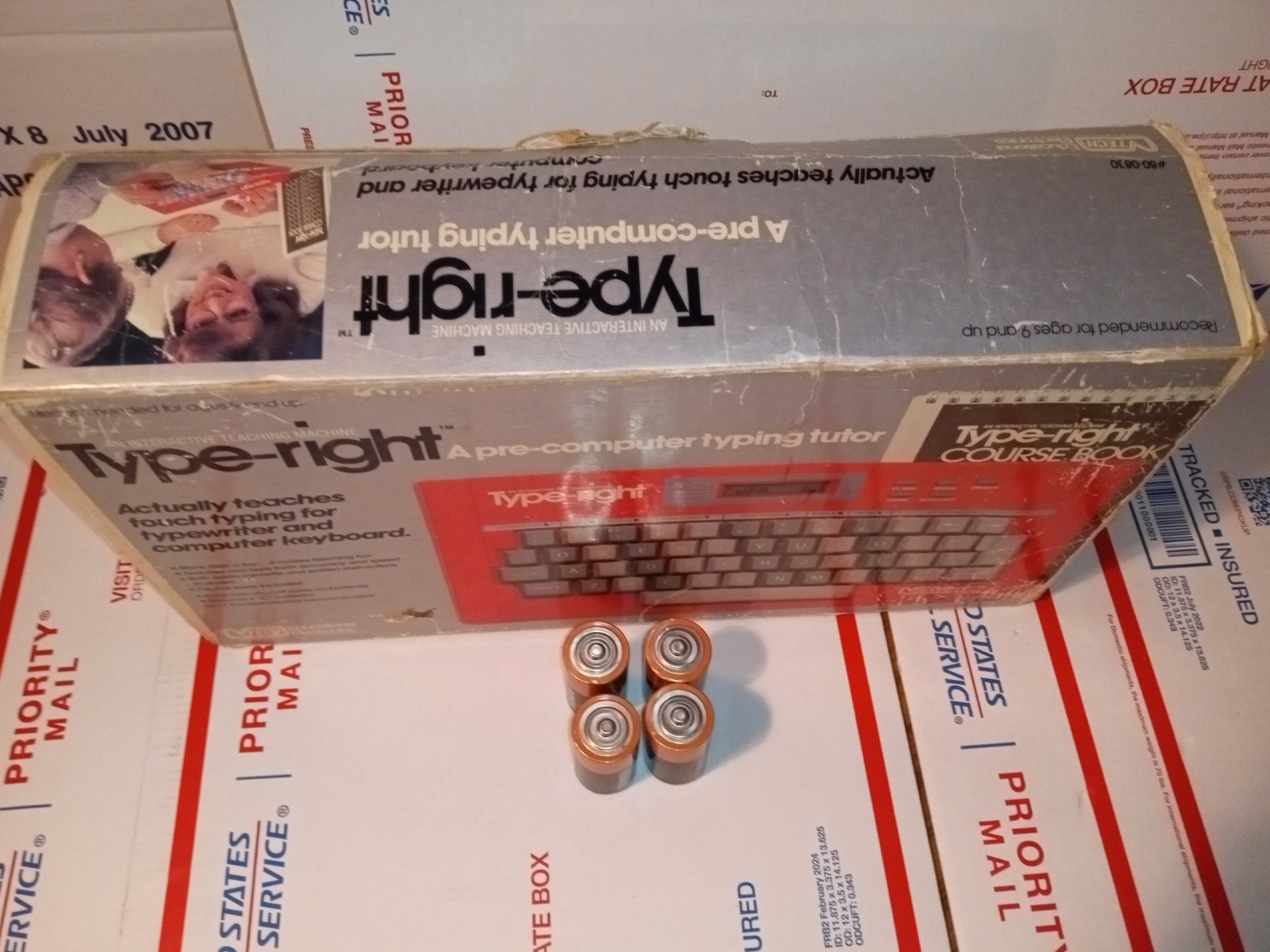 VTech Type-Right Pre-Computer Typing Tutor Vtg 1985 w/ Course Book And Tape