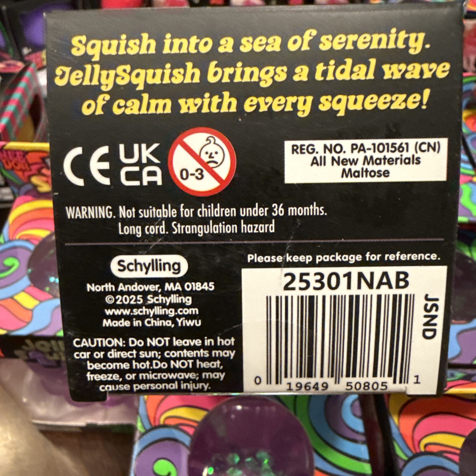 PURPLE NeeDoh JELLY SQUISH Sparkle Jellyfish Stress Toy Squishy Squeeze NEE DOH