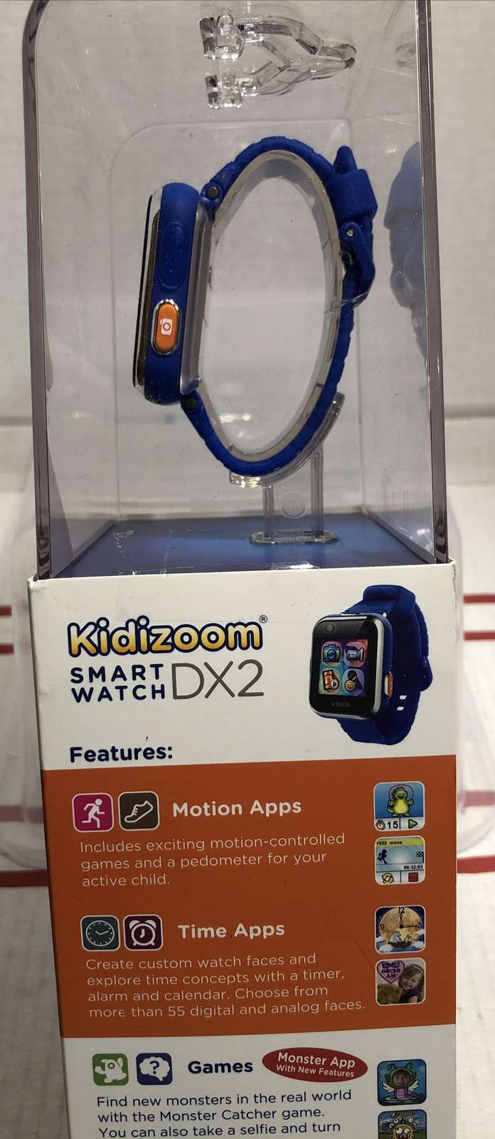 VTech Kidizoom Smartwatch DX2 Special Edition Skateboard Swoosh Blue Wristband