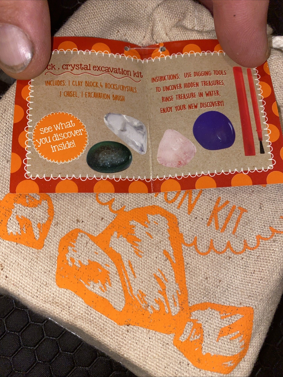Gemstone Excavation Kit Toy with Tools & Rock Crystal Excavation Kit New See Pic