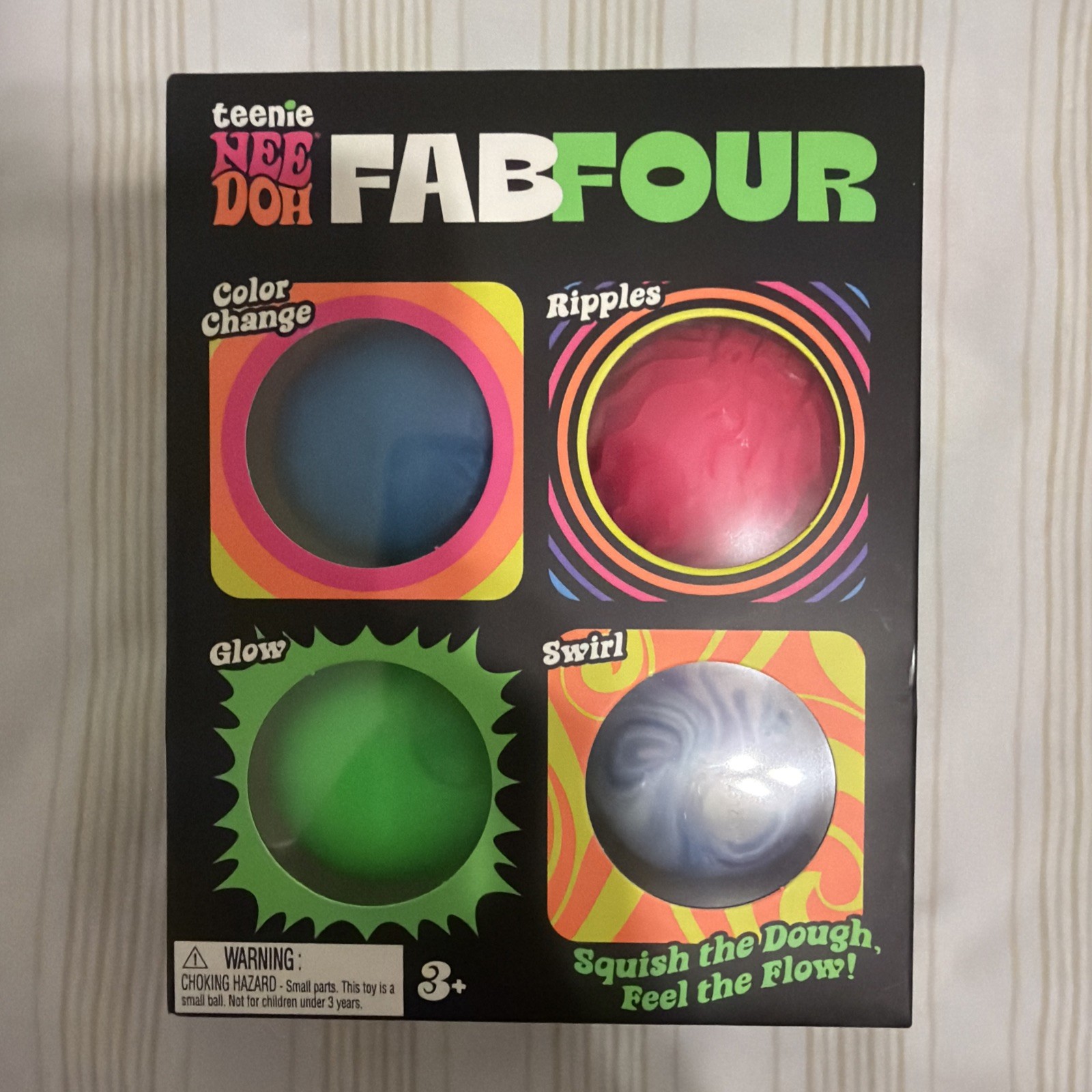 Needoh Teenie Fab Four 4-Pack Nee Doh Set of 4 SAME DAY SHIP NEW SEALED