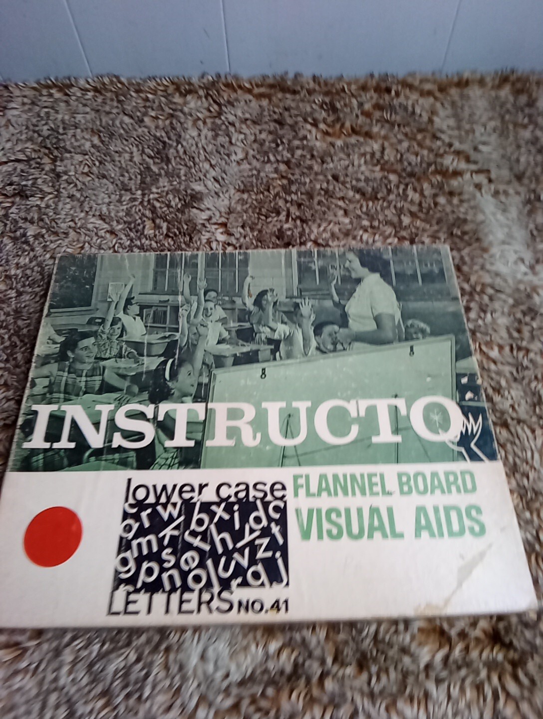 Vintage 1960s INSTRUCTO Flannel Board Visual Aids Lower Case Letters A-Z #41