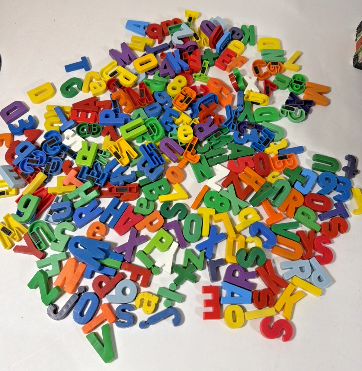 Magnetic Alphabet Letters & Numbers Vintage & Modern – Mixed Lot Of 247