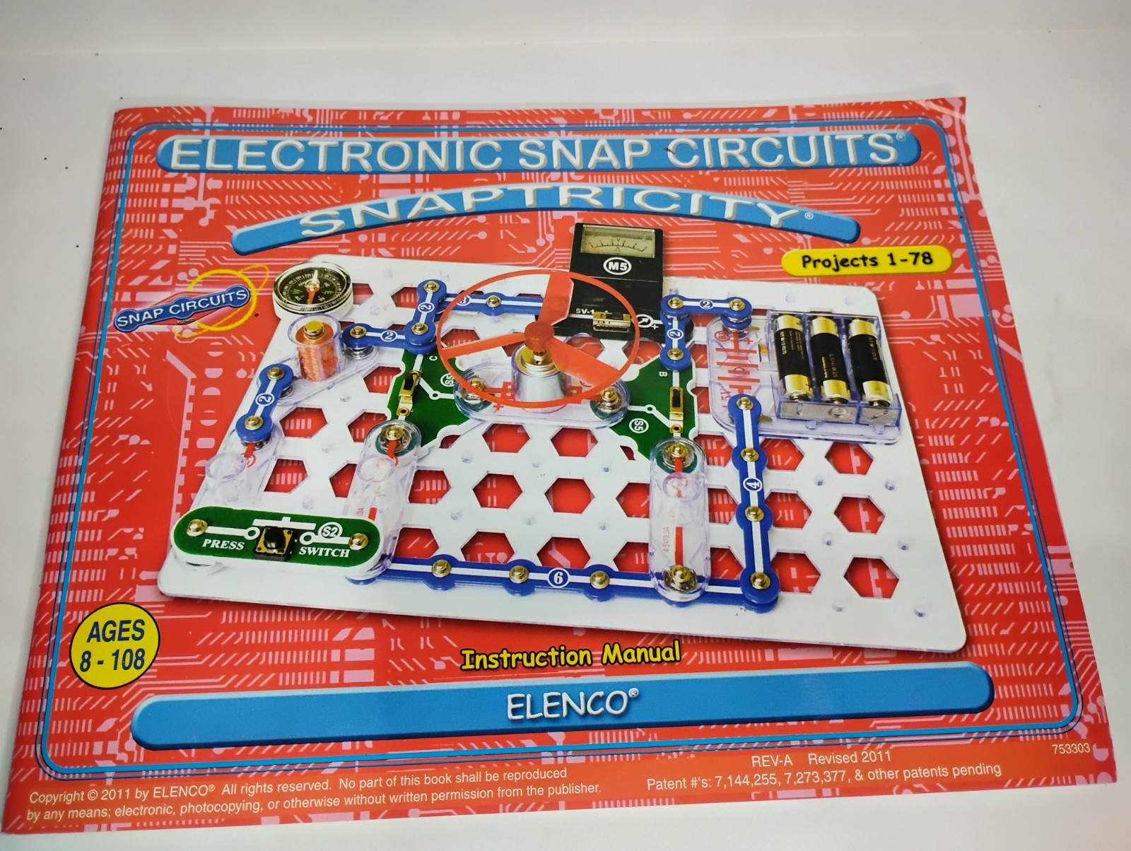 Snap Circuits by Elenco Snaptricity projects 1-78 instruction Manual