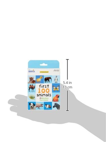 First 100 Animals Matching Card Game Preschool Learning Memory Game Kids