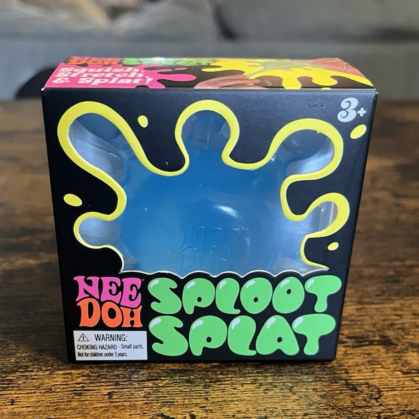 Nee Doh Sploot Splat Blue Tactile Squeeze Toy Ages 3+ 3-4 Years to 17+ Years