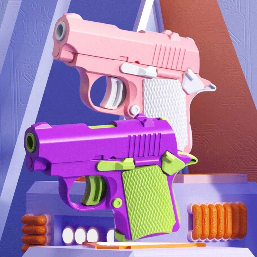 Fidget Gun Toy Sensory Toys 3D Printed Anxiety Stress Relief Toy Gift for Adult