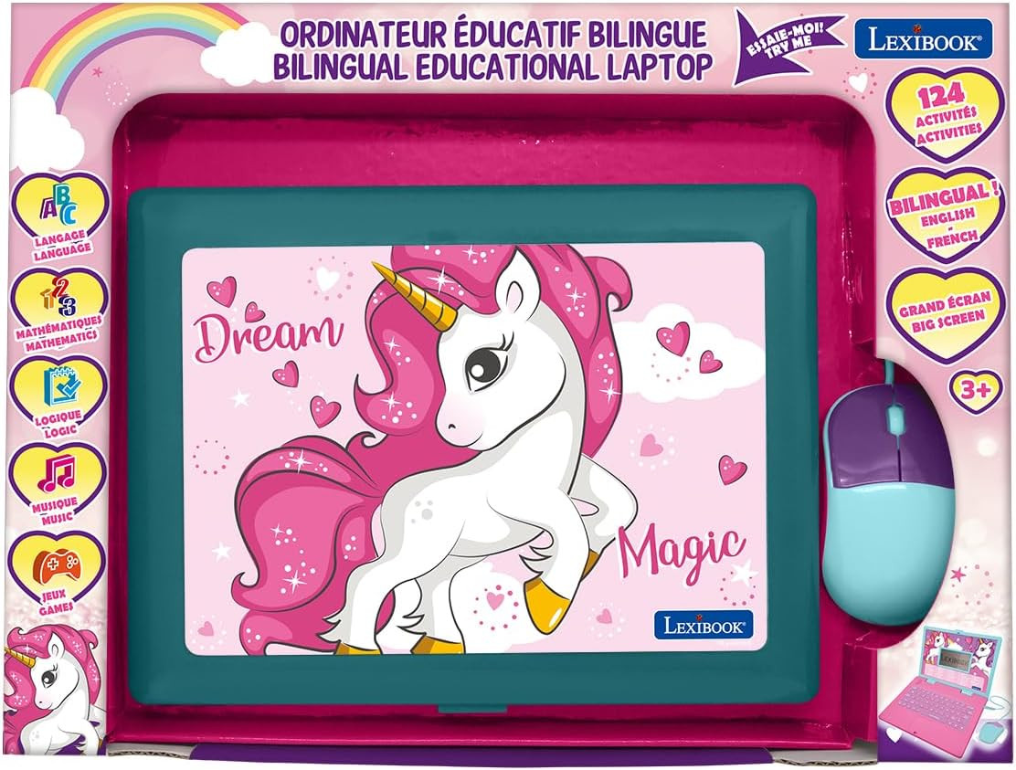– Unicorn Educational and Bilingual Laptop Spanish/English – Toy for Children wi