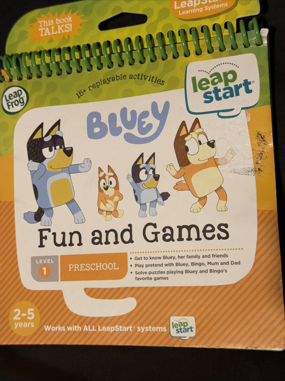 Bluey Fun and Games Activity Book for LeapStart Interactive Learning Systems