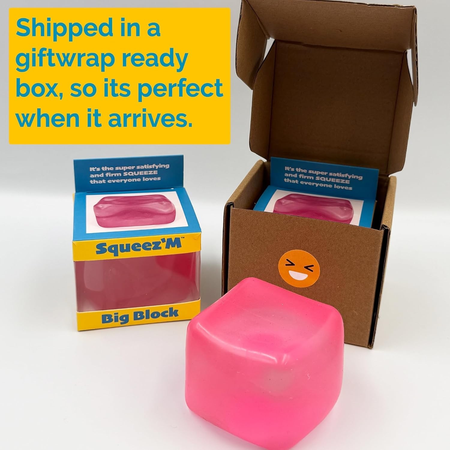 Schylling Needoh Nice Berg – Giant Needoh Nice Cube – Sensory Squeeze Toy with a