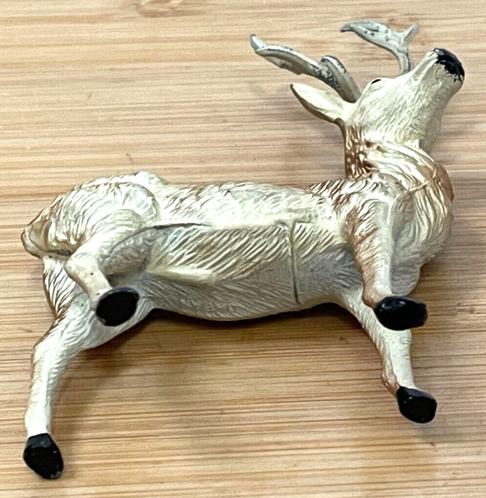 Deer Stag Buck Reindeer Figure Animal Toy Aluminum Diecast! 3″ x 4″