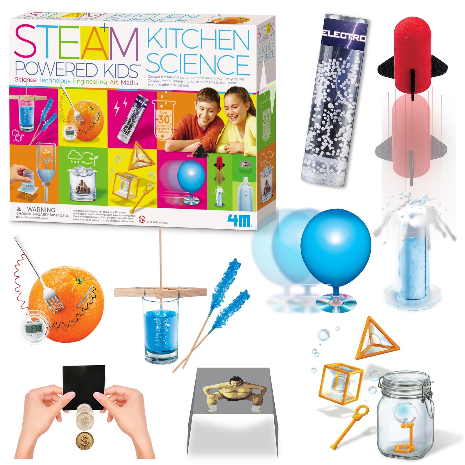 Science Fundamentals Kit with 30 Fun Experiments for Ages 8 and Up