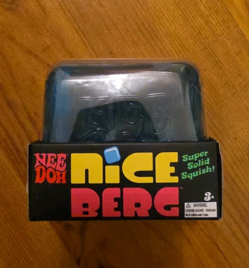 NeeDoh Nice Berg Blue XL Giant Nee Doh Niceberg Solid Squish BLUE Ice Block