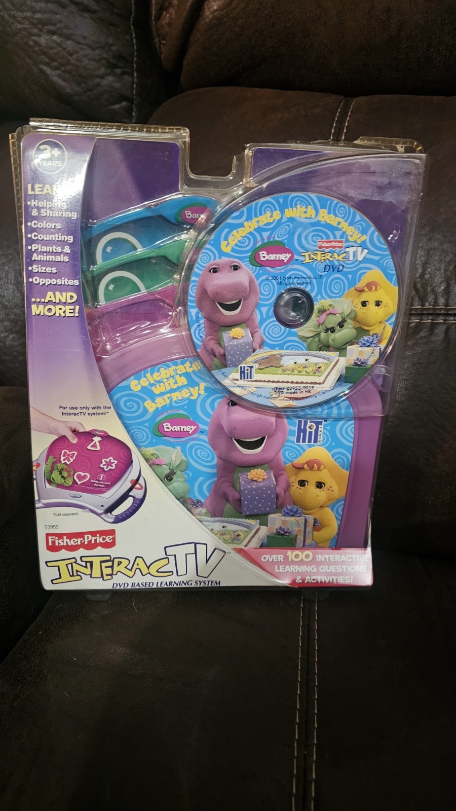 Fisher-Price InteracTV Celebrate with Barney C3953 Rare DVD Learning Game Sealed