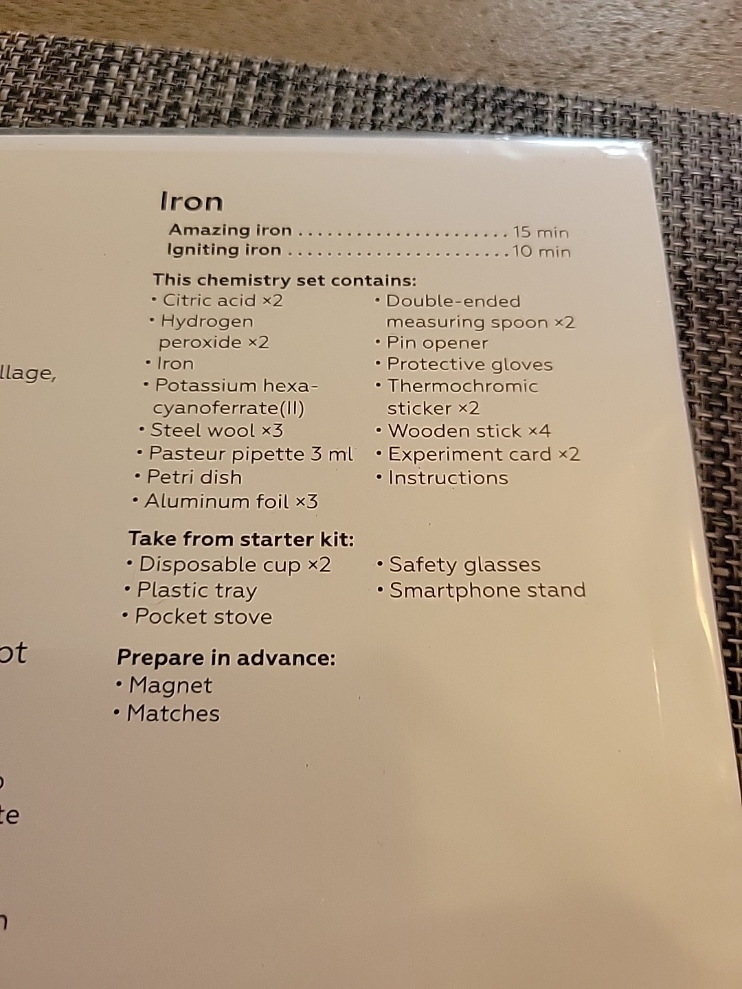 MEL Chemistry Science Kit – Iron – Homeschool Lab Experiment New SEALED