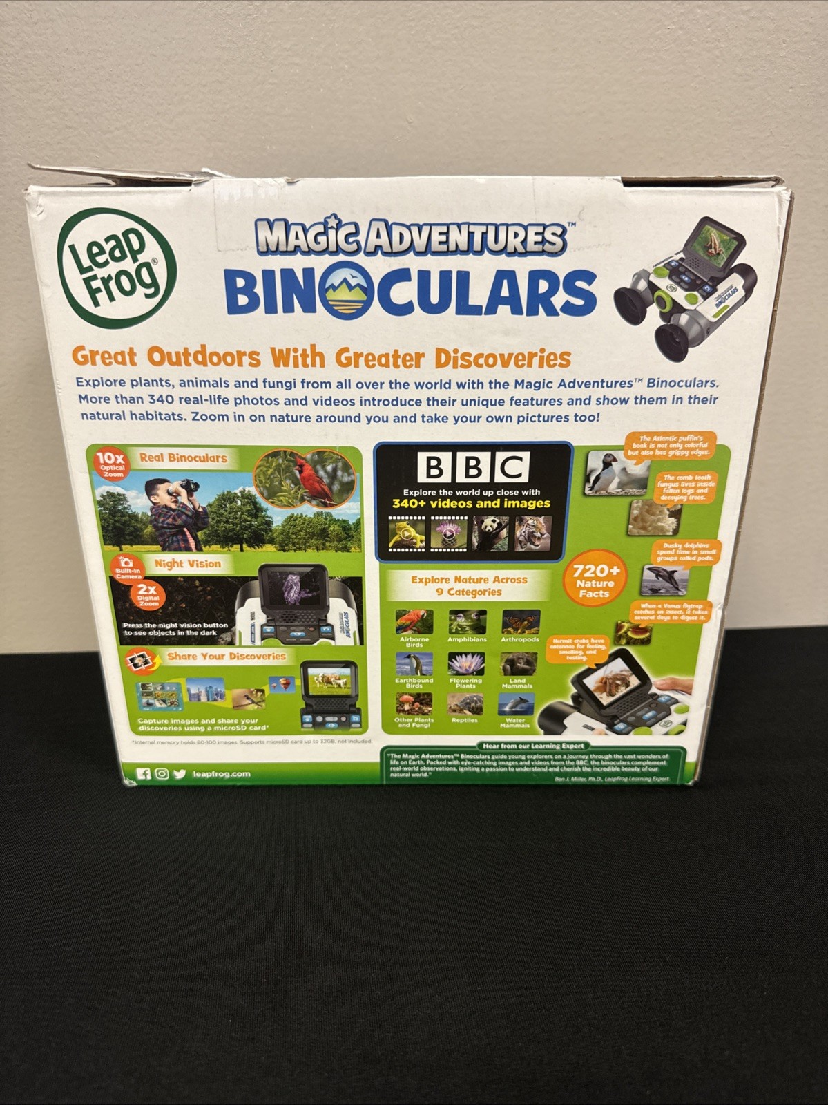 Leap Frog Magic Adventures Binoculars W/Screen Capture Night Vision For Kids New