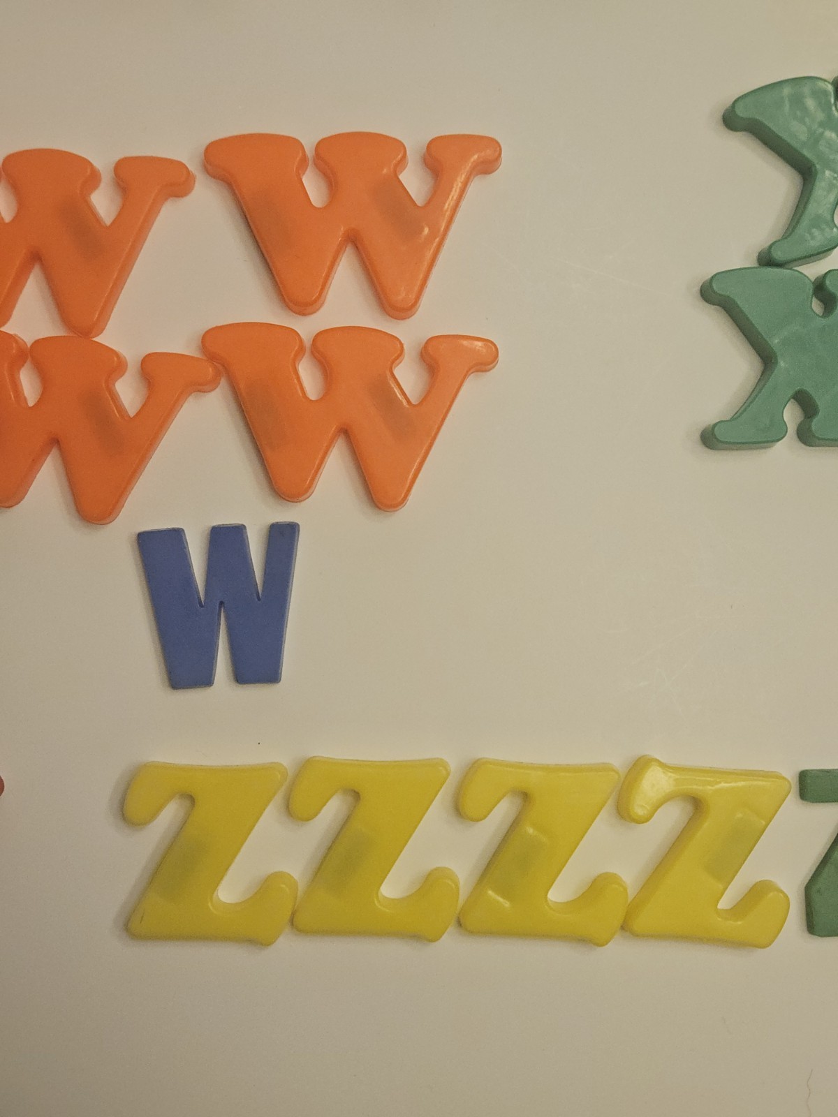 Vintage Plastic Letters Magnetic Alphabet Lot of 111 Assorted Letters