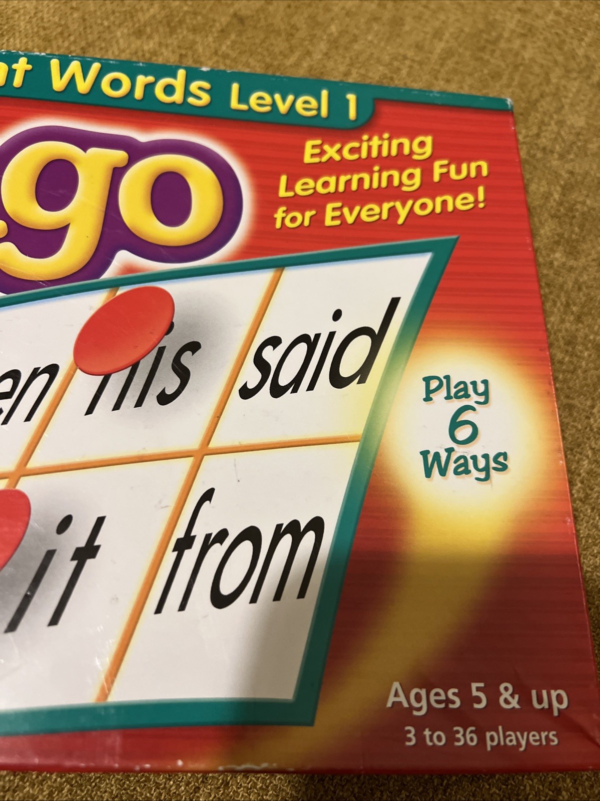 Vocabulary Spelling Bingo Sight Words Level 1 Game Exciting Way to Learn Free🎁