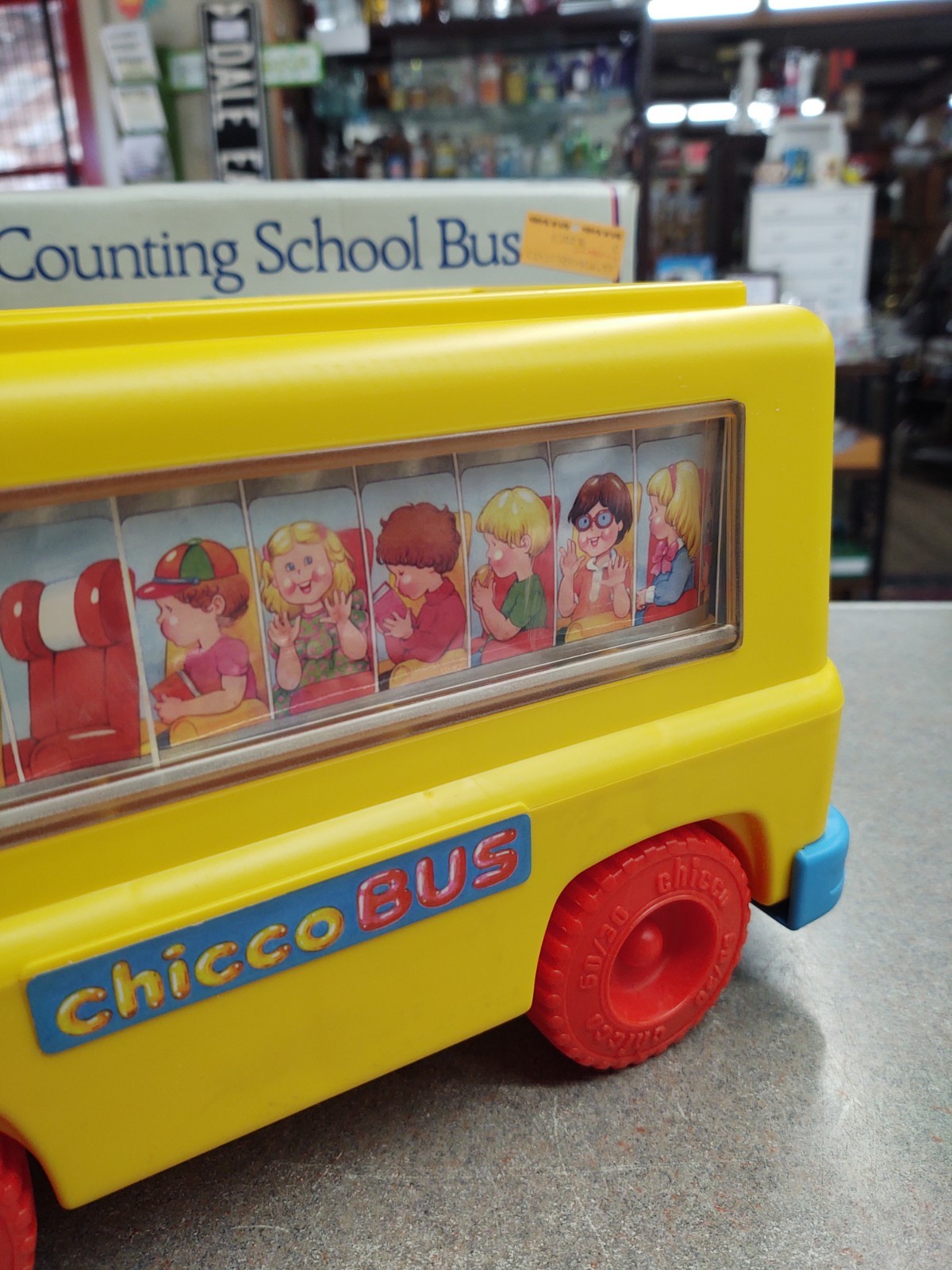 Vintage CHICCO Italy 63023 COUNTING Numbers SCHOOL BUS Complete – Original Box