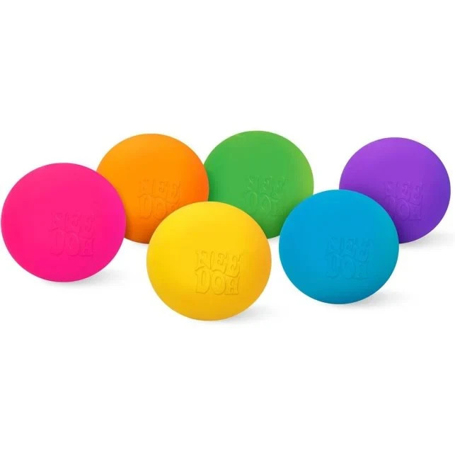 Schylling NeeDoh Rainboh Teenie 6 Pack Squishy Stress Ball Toy NEW Free Ship
