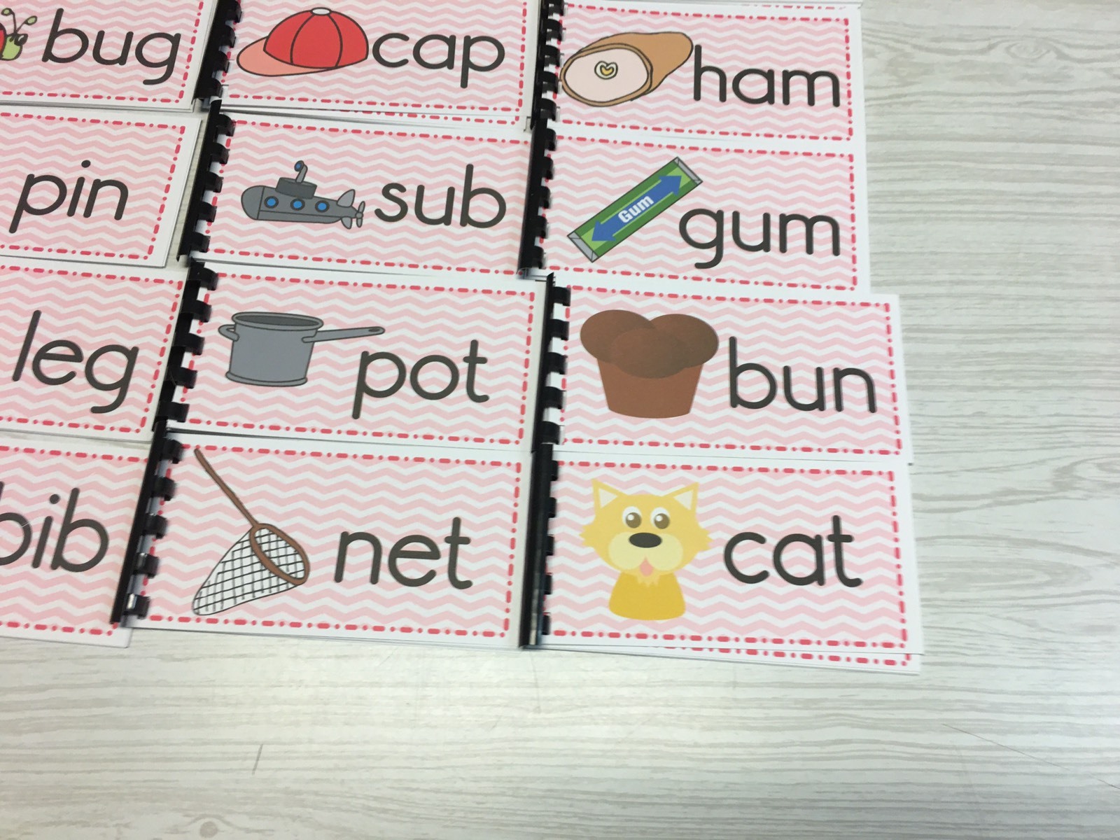 NEW Montessori Materials -The Pink Series – 24 CVC Word Families Booklets Pre-K