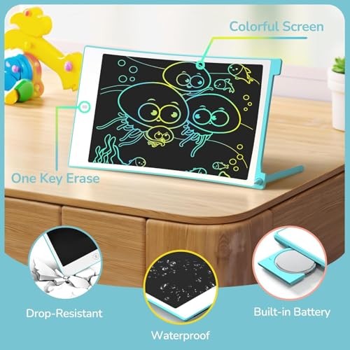 LCD Writing Tablet Set, 8.5 Inch Colorful Doodle Blue & Pink & Yellow & Purple