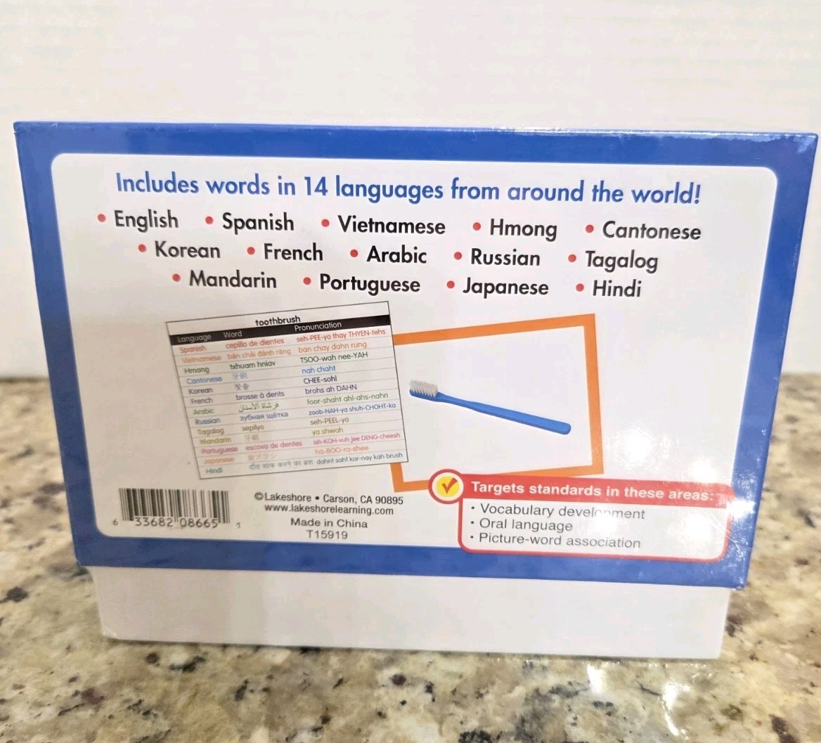 Lakeshore All About Me Photo Flash Card Library English Language Learners Age 3+