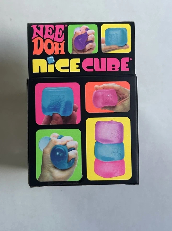 NeeDoh Nice Cube Super Solid Squish Squeeze Toy pink