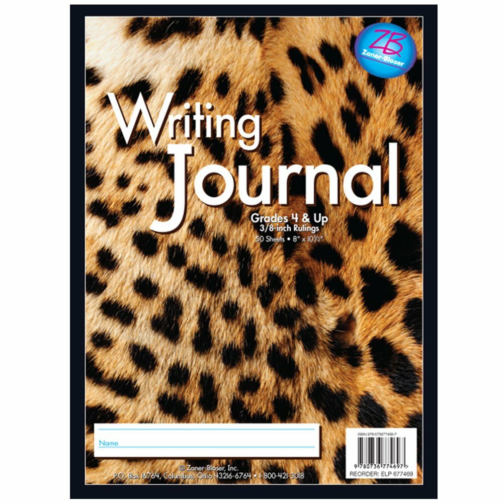 Zaner-Bloser Writing Journal, Grade 4 and Up, Leopard