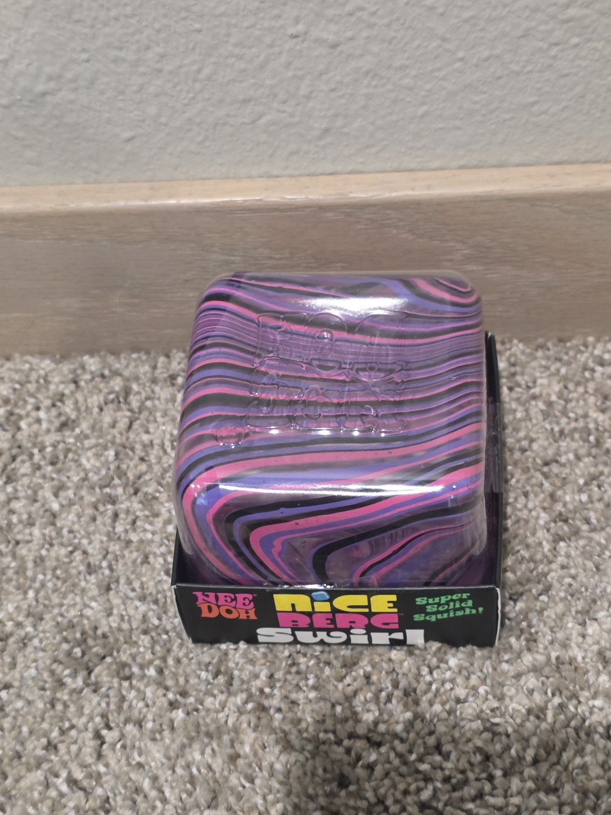 NeeDoh Nice Berg Swirl Nee Doh Squishy Swirl Cube Pink Blue Purple New