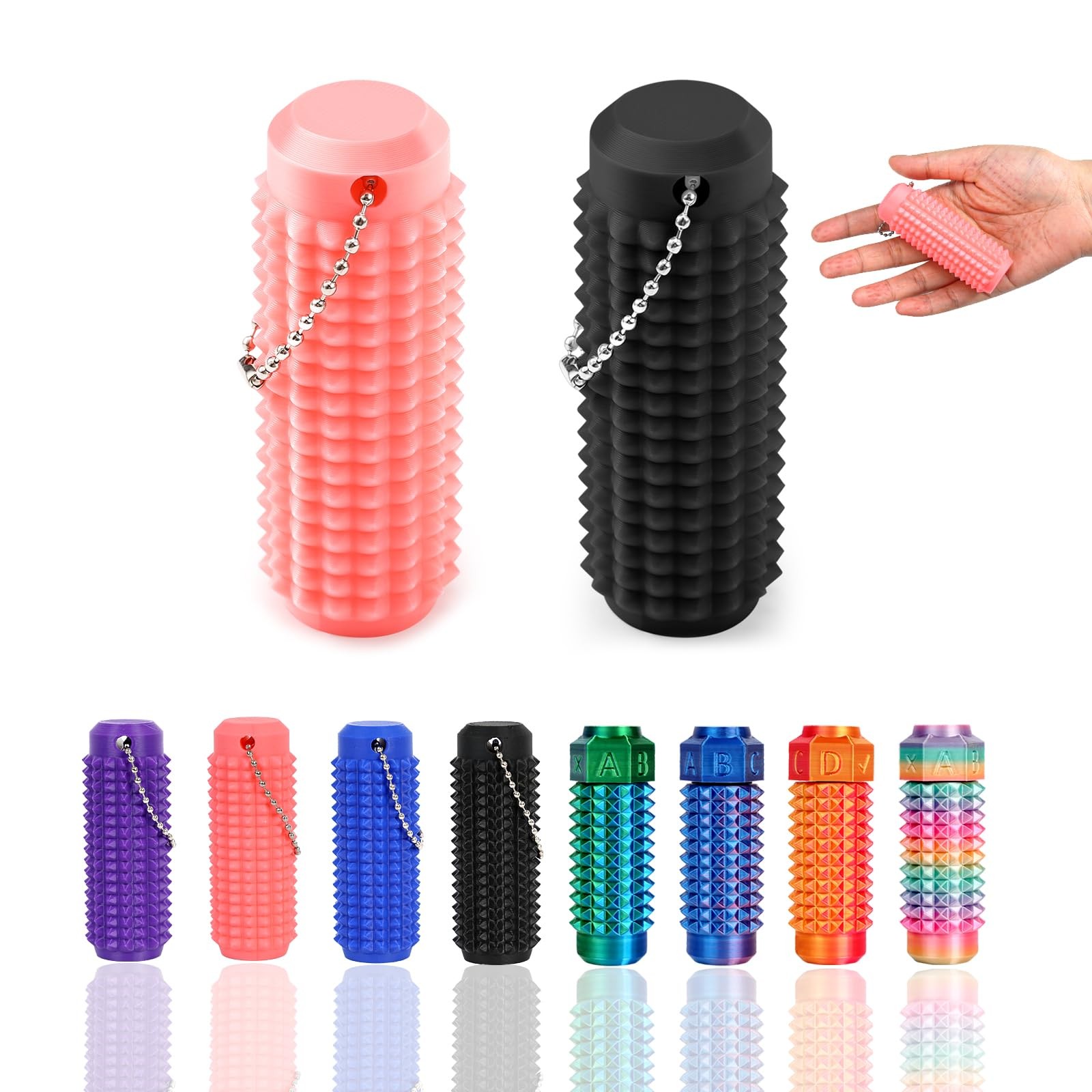 Little ouchies Pain Stim Fidget 2 Pack , Toys for Small, Black & Pink