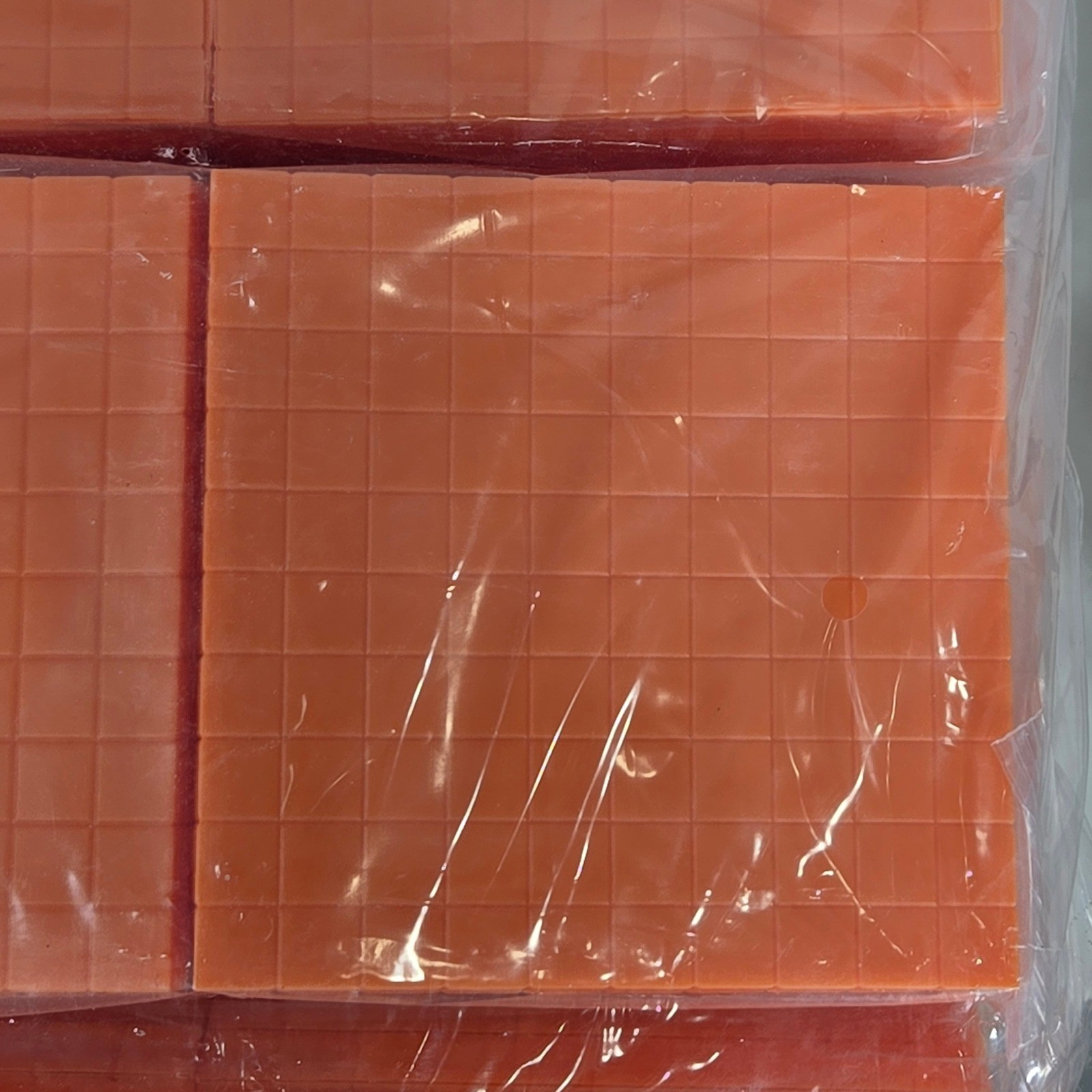 Base Ten Flats 50 Pack Orange Math Manipulatives Place Value MAC039 Bulk Set