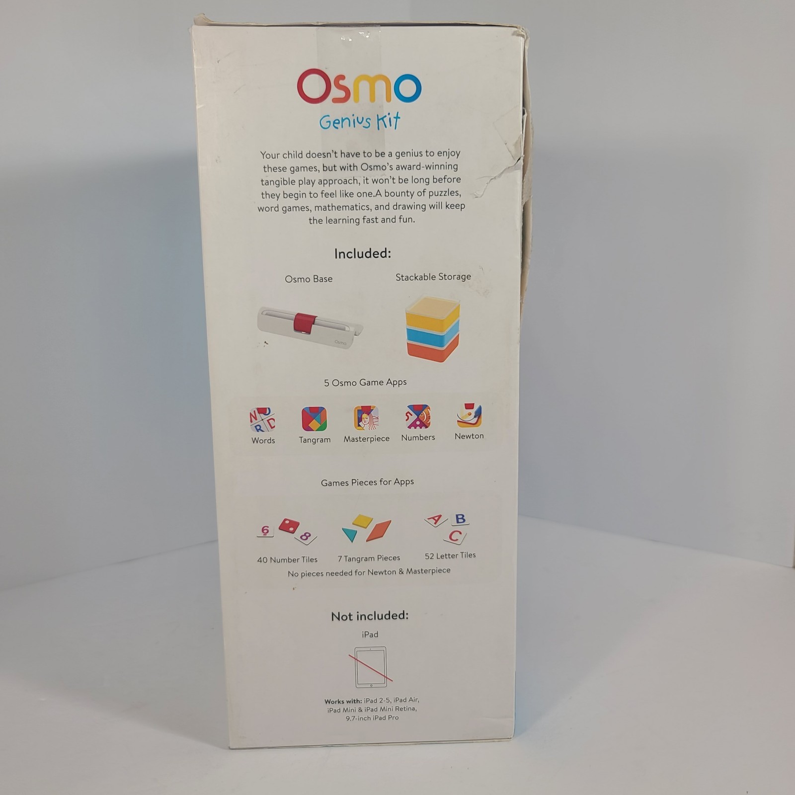 Osmo Genius Kit Gaming Kids Education System for iPad STEM (5) Lessons Complete