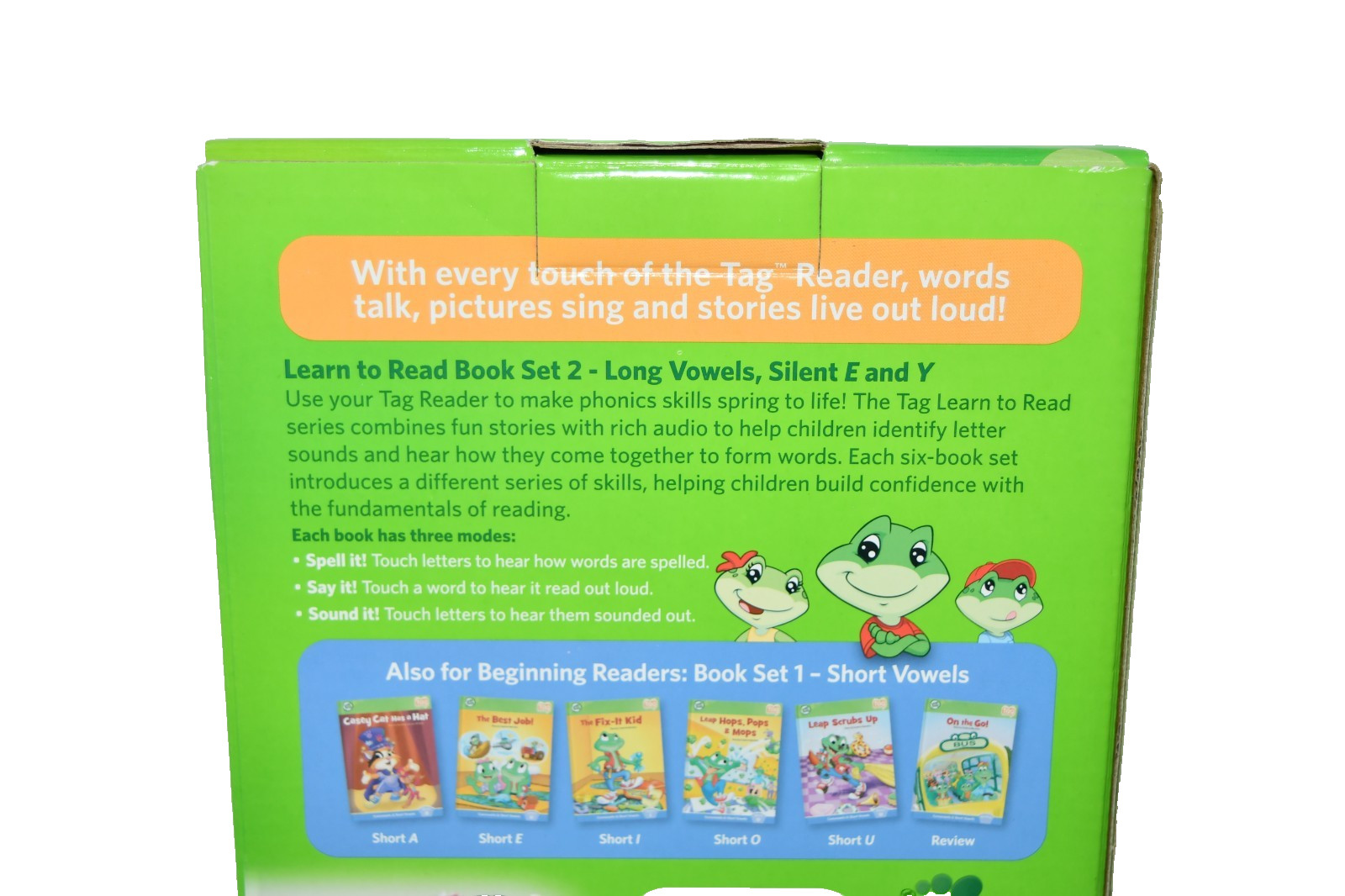 LeapFrog Tag & LeapReader Learn to Read Set 2 ~ Long Vowels ~6 Book Set – NEW