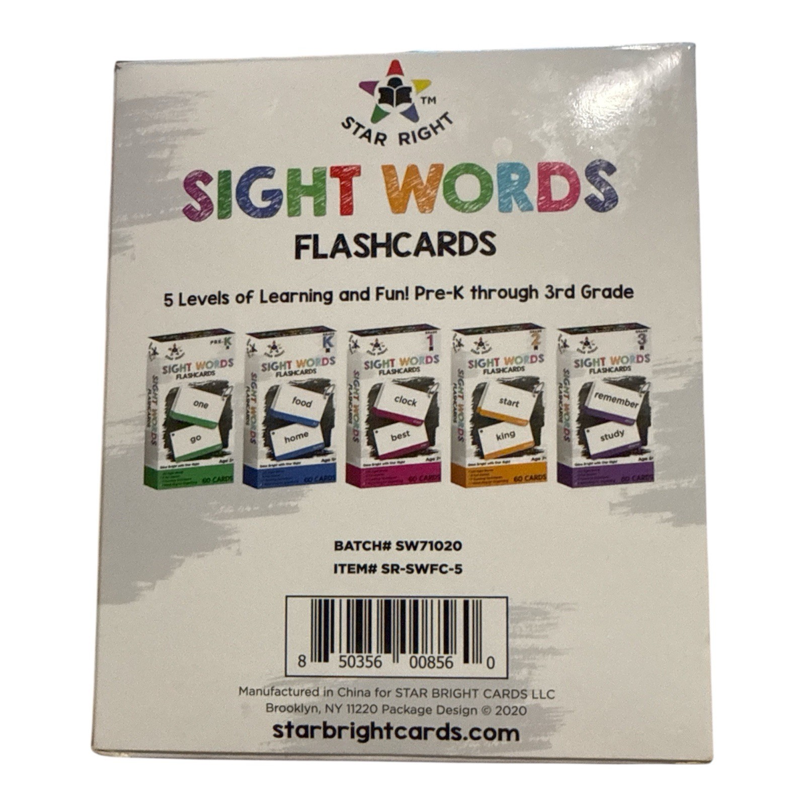 Star Right Sight Words 5 Levels From Pre-K Through 3rd Grade