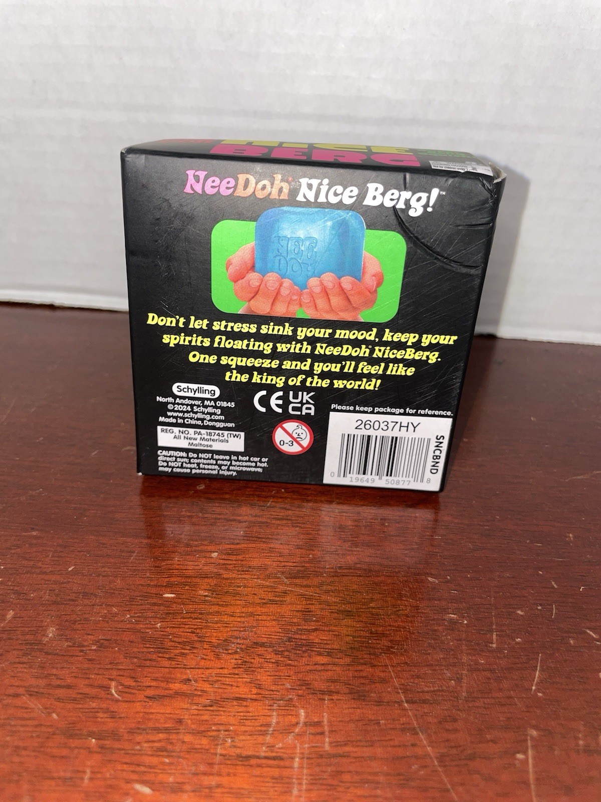 NeeDoh Nice Berg Blue XL Giant Nee Doh Niceberg Solid Squish Cube – Authentic