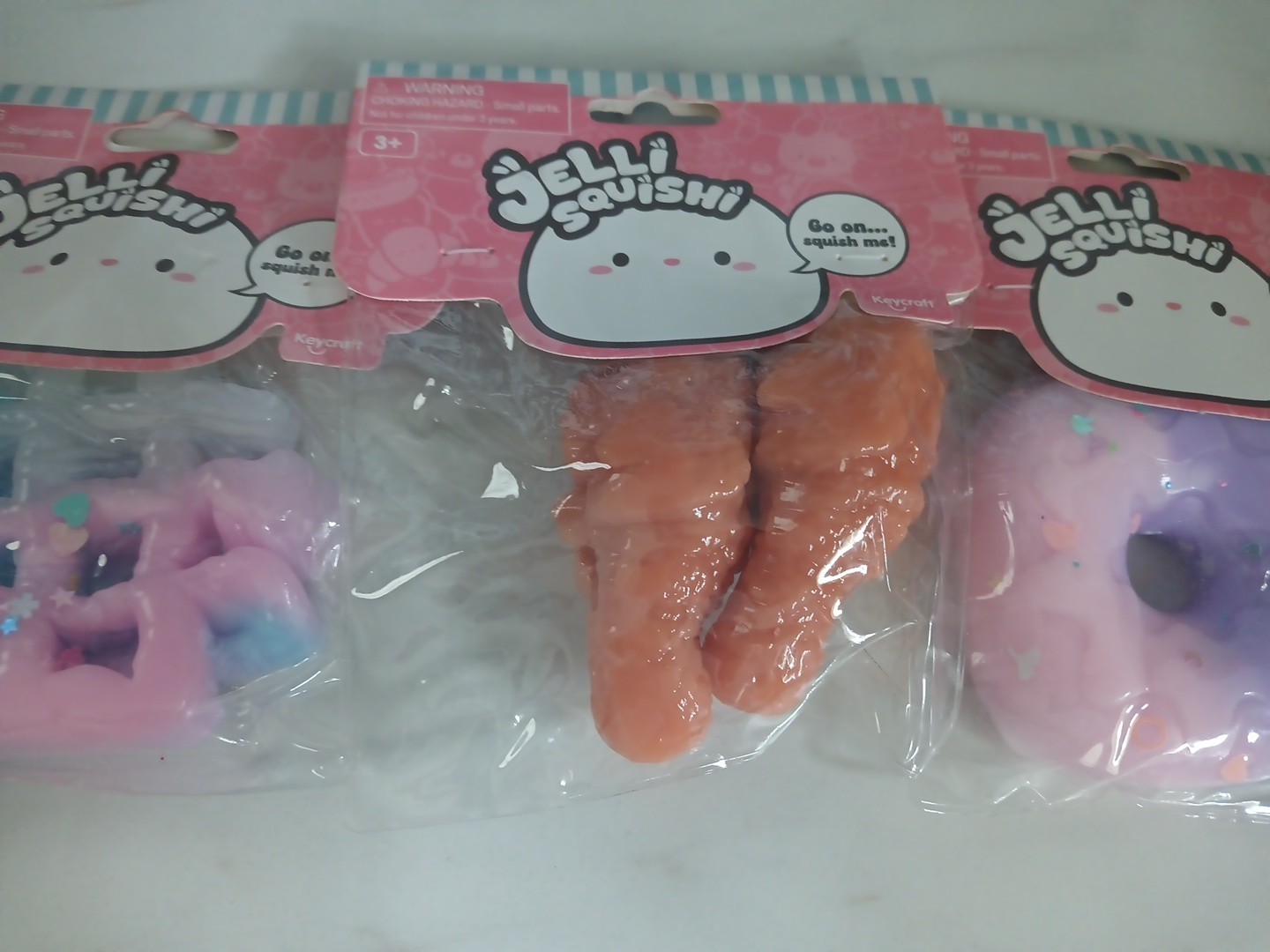 Jelli Squishi Sensory ASD Anxiety Stress Relief Toy Food Lot Of 4