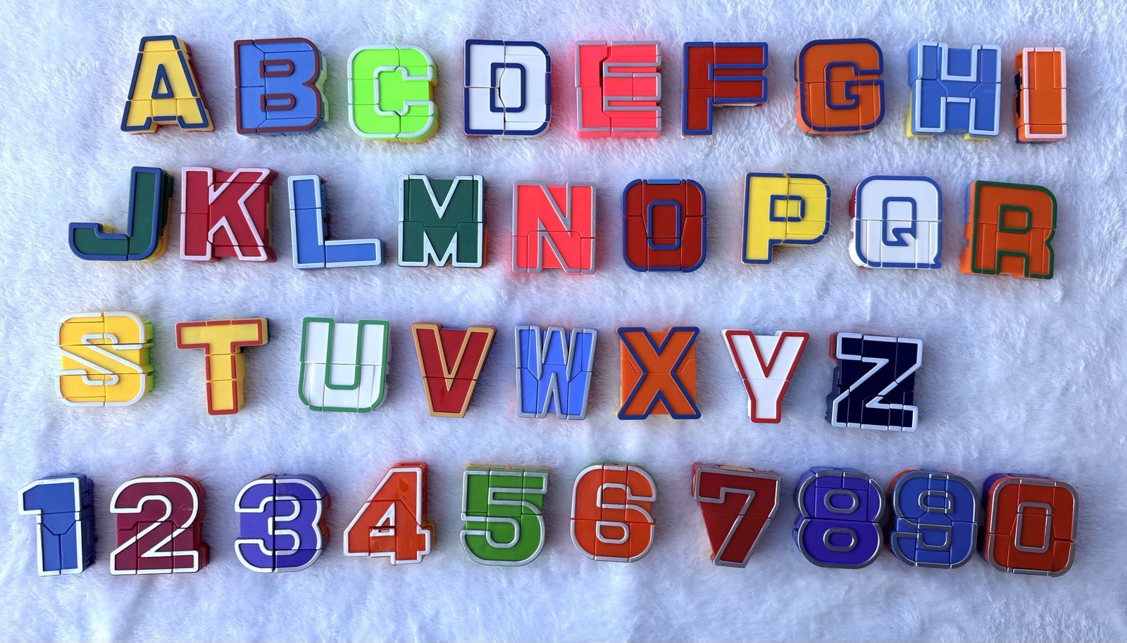 VTG Alpha-Bots Transforming magnetic Alphabet Number Toy Lot Complete ABC/123