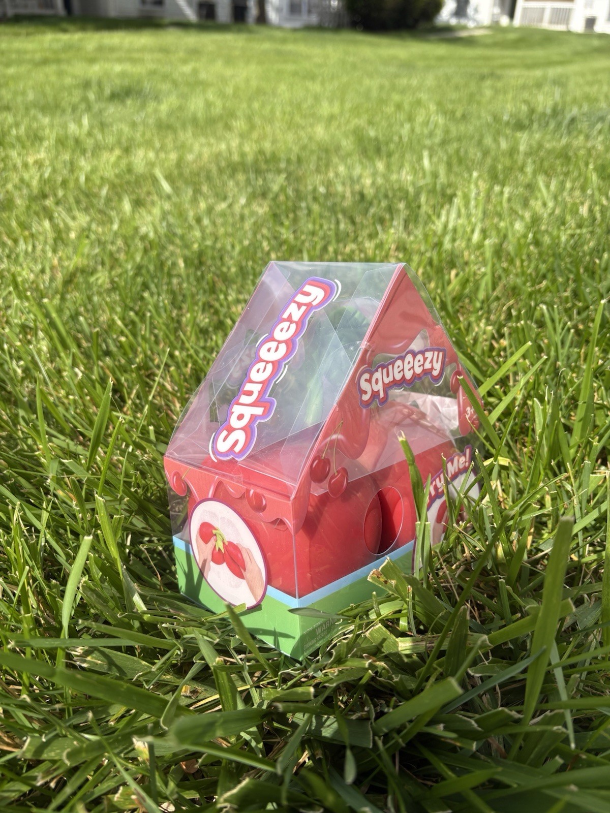 Squeeezy Cherry Tactile Squeeze Toy, Red, Ages 3+ (3-4 Years)
