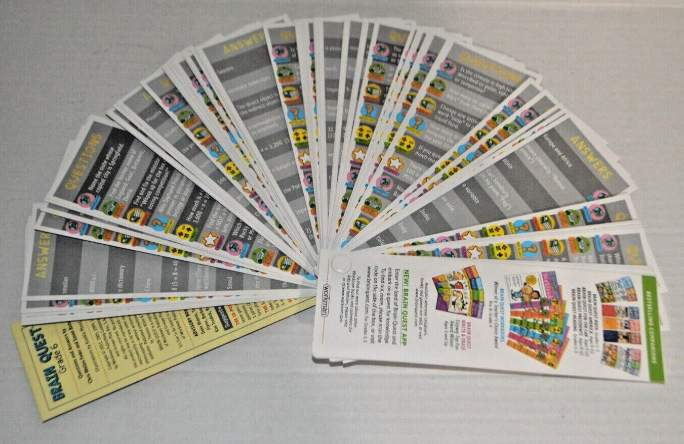 Brain Quest 6th Grade Ages 11-12 Both Decks Included Revised 4th Edition