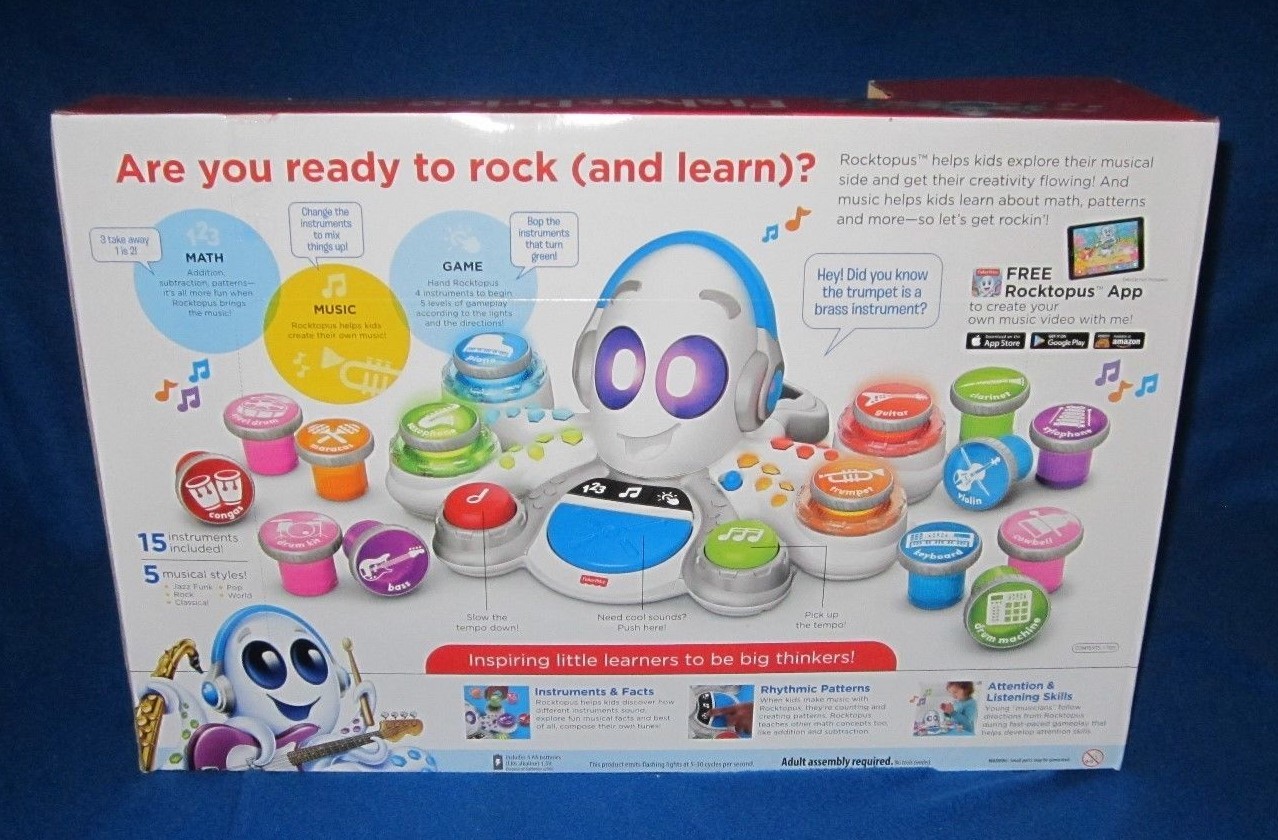 Fisher Price Think & Learn Rocktopus Musical Learning Toy Preschool 3-6 FXW98
